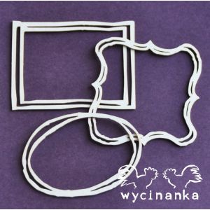 Tekturka Wycinanka Doodling Frames #8 - Ramki, 3szt